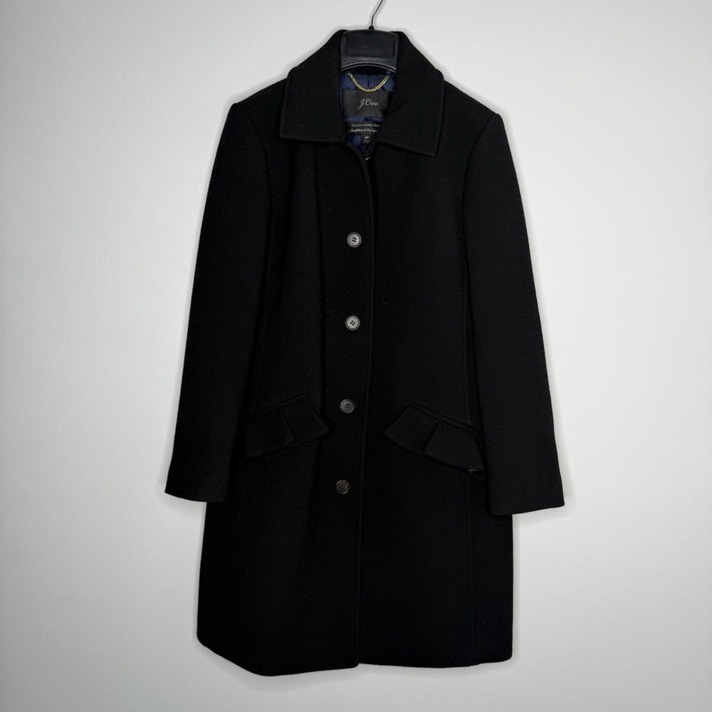 JCrew Classic Black Pea Coat
